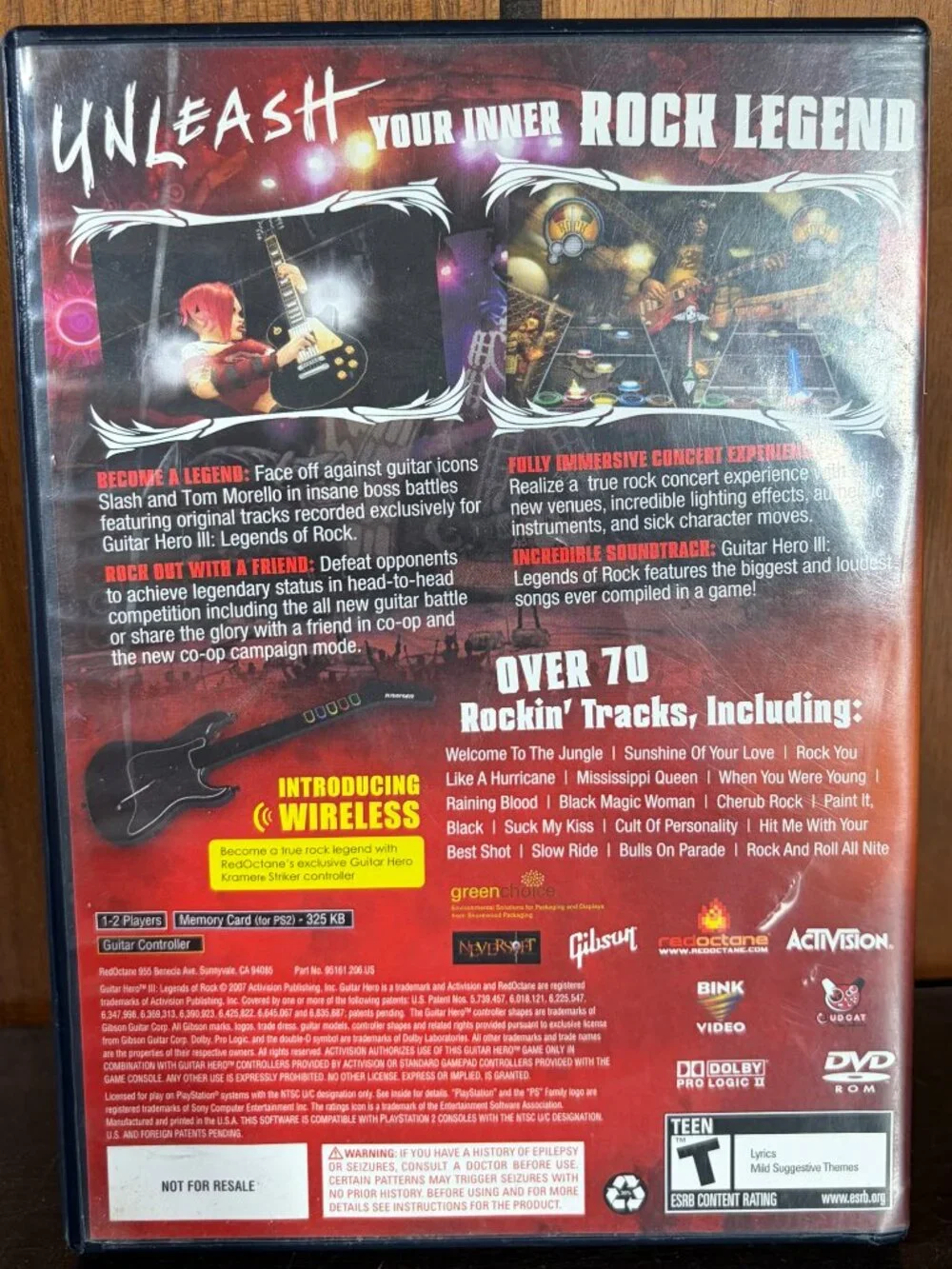Playstation 2 Guitar Hero Lot (GH World Tour, GH Encore, GH II, GH III Legends